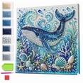 thumbnail image 1 of Sea Life Pearl Art DIY Kit with Frame, Whale 3D Pearl Mosaic Complete Craft Set for Adults and Beginners, Ocean Lover Gift, 1 of 7