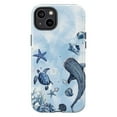 thumbnail image 1 of Sea Life Phone Case with Whale Shark Turtle Starfish iPhone Cover Ocean Theme Protective Phone Cover, Compatible with iPhone 16 15 14 13 12 11 Plus Pro Max Mini, 1 of 6