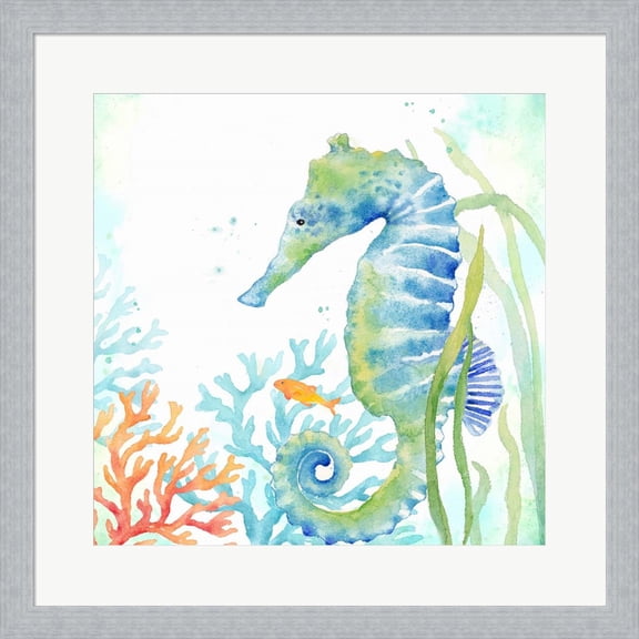 Sea Life Serenade III by Cynthia Coulter, Framed Wall Art, 19.5W x 19.5H