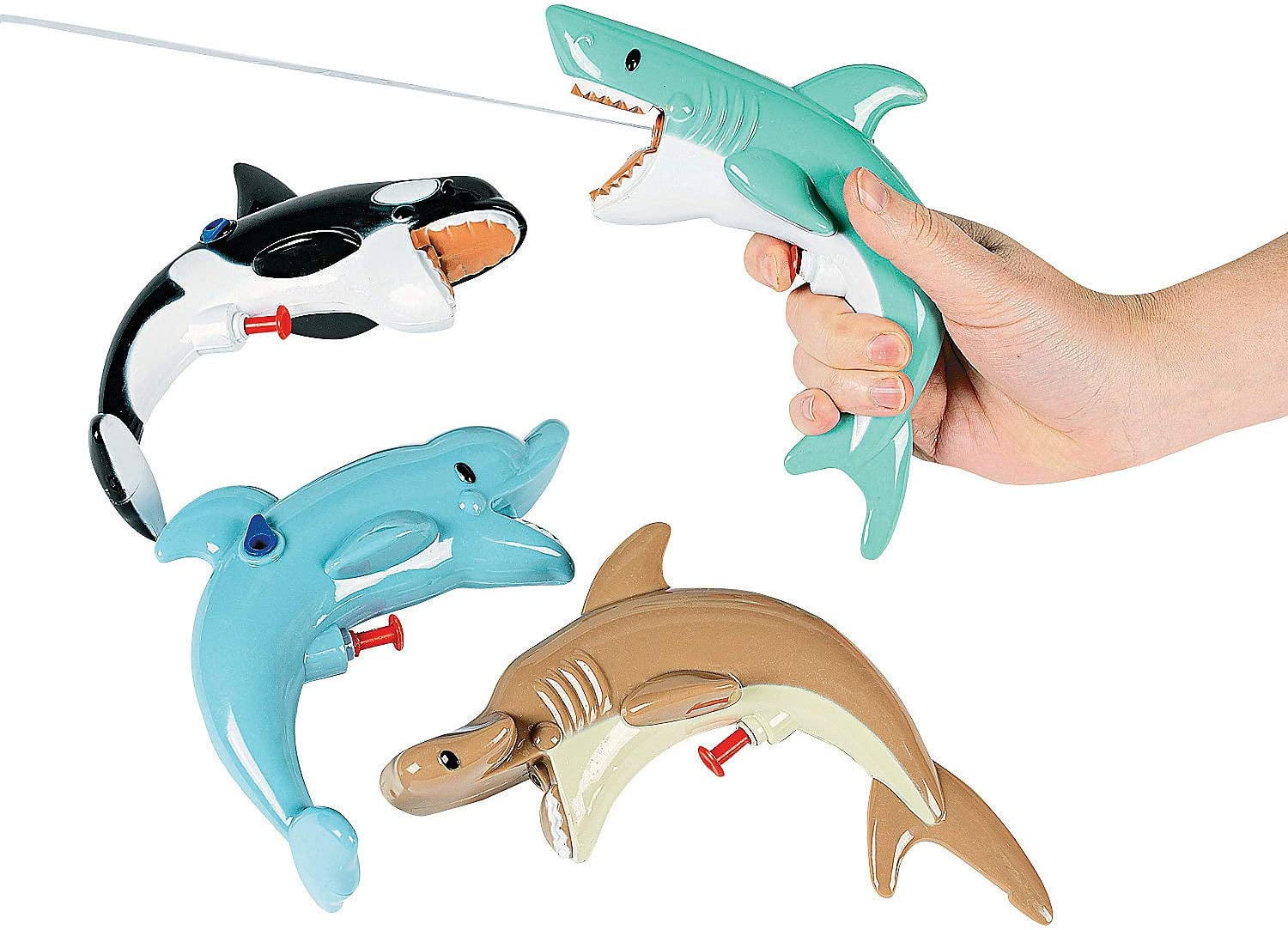 Fun Express - Sea Life Squirt Guns - Toys - Active Play - Water Toys - 12 Pieces