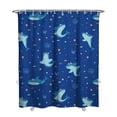 thumbnail image 1 of Sea Life Theme Shower Curtain - Ocean Inspired Tropical Predators, Waterproof Washable Fabric Bathroom Decor for Adventurous Style,72x84in, 1 of 5