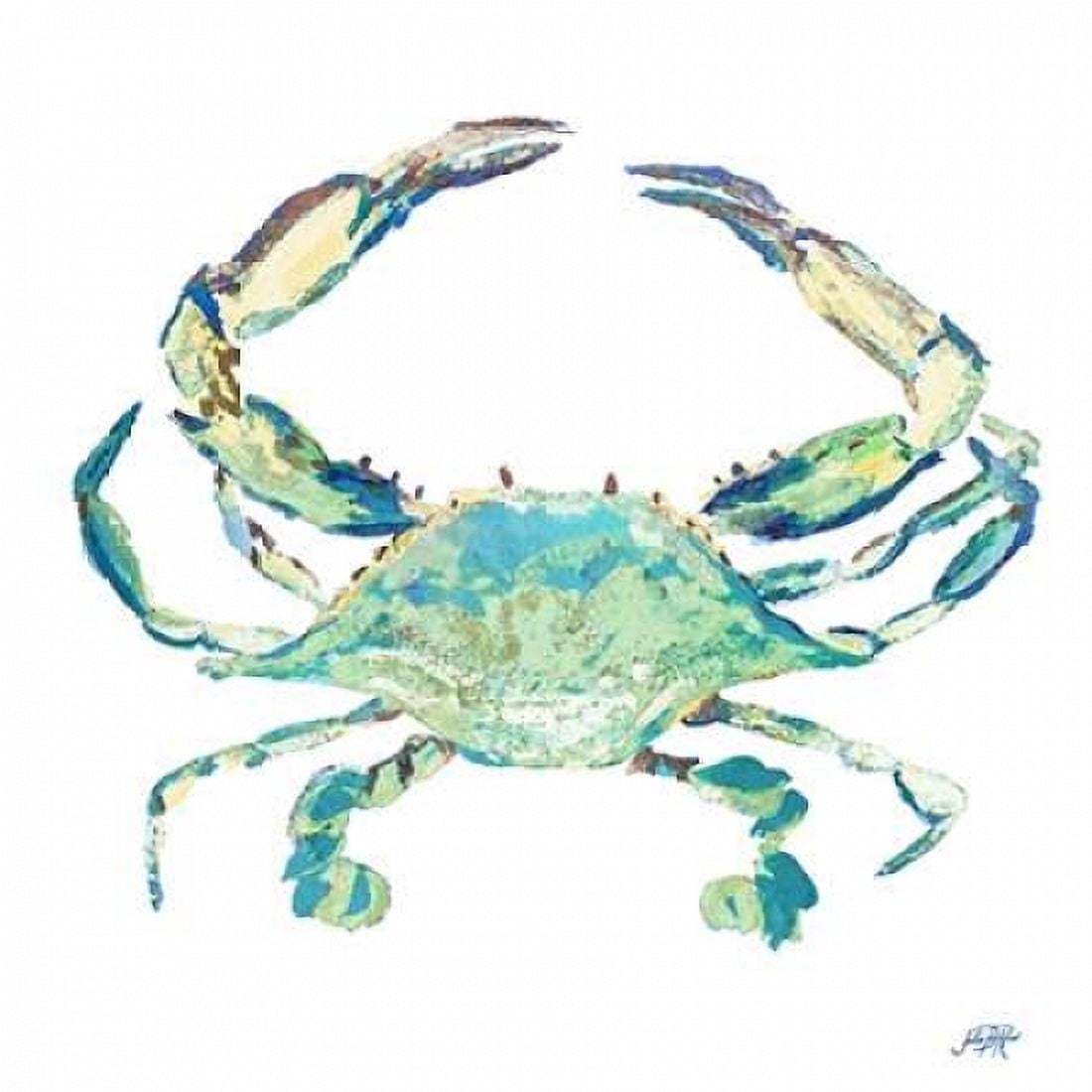 Sea Life in Blues II (crab) Canvas Art - Julie DeRice (24 x 24)
