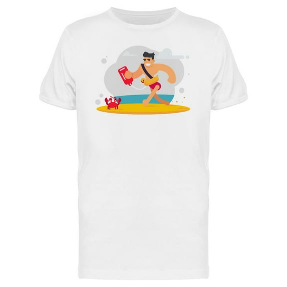 Sea Lifeguard Doodle T-Shirt Men -Image by Shutterstock, Male x-Large