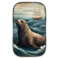 thumbnail image 1 of Sea Lion 12.5x8.2 Inch Soft Comfortable Furry Printed Car Armrest Pad Cover Mat Accessories, 1 of 6