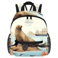 thumbnail image 1 of Sea Lion Adjustable Shoulder Strap Backpack - Large Capacity, Printed Design, Lightweight - Business Backpack Men, Mini Backpack Toy, Mini Backpack, 1 of 6
