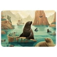 thumbnail image 1 of Sea Lion Area Rugs: Polyester Non-Slip Machine Washable Floor Carpet Office Rug, 1 of 6