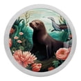 thumbnail image 1 of Sea Lion Crystal Knobs with Screws - 4-Pack Round Fluorescent Drawer Pulls, Glow-in-the-Dark Cabinet Pulls, Suitable for Cabinets, Wardrobes, 1 of 6