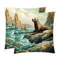 thumbnail image 1 of Sea Lion Decorative Pillows Covers with Unique Patterns for Bed, Home Decor - Set of 2 Pillow Inserts - Available in 16x16, 18x18, 20x20 Inches for Various Occasions, 1 of 6
