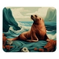 thumbnail image 1 of Sea Lion Desk Pad Mouse Mat Desk Mat - Square 8.3x9.8 Inch Non-Slip Rubber Bottom Printed, Suitable for Office and Gaming, 1 of 6