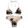 thumbnail image 1 of Sea Lion Detachable Sponge Adjustable Strap Bikini Set 2-Pack Swimwear Swimsuit.SceneManagement Beach Pool Party Vacation., 1 of 6