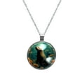 thumbnail image 1 of Sea Lion Elegant Glass Circular Pendant Women's Necklace, 1 of 5
