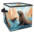 thumbnail image 1 of Sea Lion Foldable Storage Box with Handle, 10.8"x10.5"x10.6", Large Capacity - Storage Bin and Containers, 1 of 6