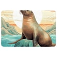 thumbnail image 1 of Sea Lion Non-Slip Polyester Chair Mat Floor Carpet Door Mat - Machine Washable, 1 of 6