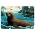 thumbnail image 1 of Sea Lion Non-Slip Polyester Door Carpet Bath Rugs Floor Mat Machine Washable, 1 of 6