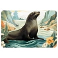 thumbnail image 1 of Sea Lion Non-Slip Polyester Door Mat Floor Rug, Machine Washable Office Rug, 1 of 6