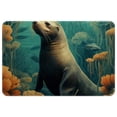 thumbnail image 1 of Sea Lion Non-Slip Polyester Kitchen Mat Door Rugs Indoor Rug, Machine Washable, 1 of 6