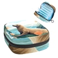 thumbnail image 1 of Sea Lion Sanitary Napkin Storage Bag with Plush Velvet, Sponge, and Oxford Cloth Material- 4.7x6.6x6.6 in- Keep Your Sanitary Napkins Organized!, 1 of 6