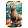 thumbnail image 1 of Sea Lion Soft Comfortable Furry Printed 12.5x8.2 Inch Car Armrest Cover Armrest Accessory Cover, 1 of 6