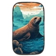 thumbnail image 1 of Sea Lion Soft Furry Printed Car Armrest Cover 12.5x8.2 Inch - Comfortable Armrest Accessories Mat, 1 of 6