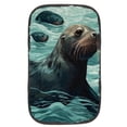 thumbnail image 1 of Sea Lion Soft Furry Printed Car Armrest Pad, Armrest Accessories, Armrest Accessory - 12.5x8.2 Inch Comfortable Padding, 1 of 6