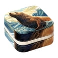 thumbnail image 1 of Sea Lion Travel Portable Square Jewelry Box for Rings Earrings Necklaces Bracelets Girls Women Display Case Holder Organizer Stand Storage Box, 1 of 6