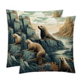 thumbnail image 1 of Sea Lion Velvet Decorative Throw Pillow Inserts - Set of 2, Chair Pillow Covers - Unique Patterns, 16x16, 18x18, 20x20 Inches for Home Decor & More, 1 of 6