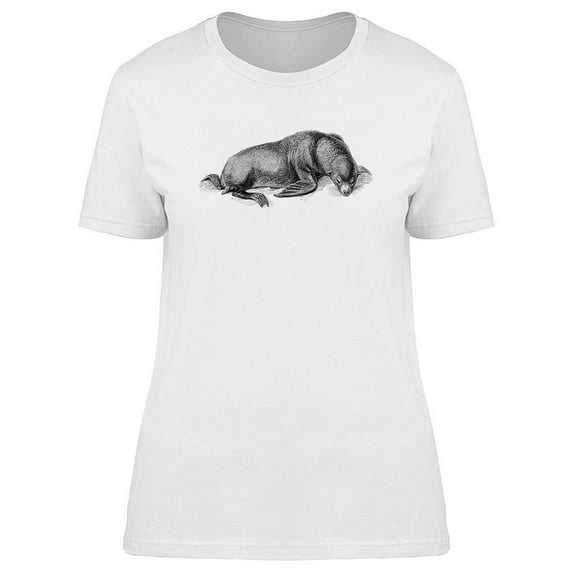 Sea Lion Vintage Design T-Shirt Women -Image by Shutterstock, Female Large