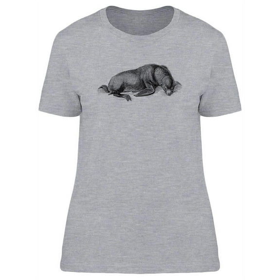 Sea Lion Vintage Design T-Shirt Women -Image by Shutterstock, Female Medium