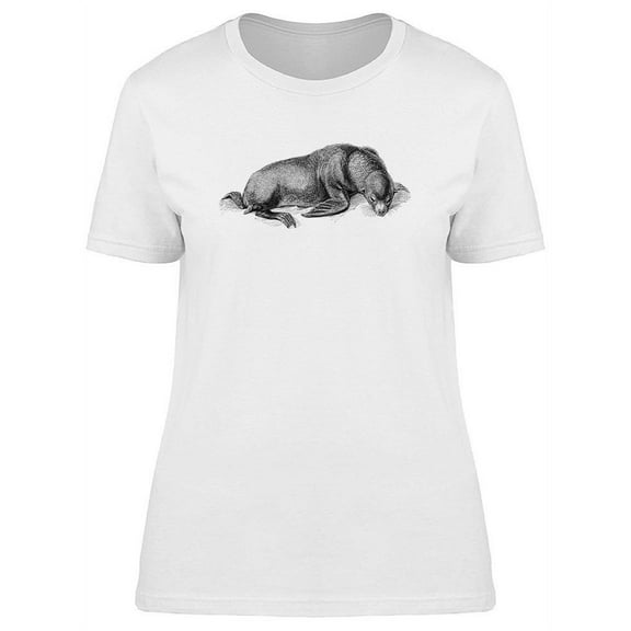 Sea Lion Vintage Design T-Shirt Women -Image by Shutterstock, Female Small