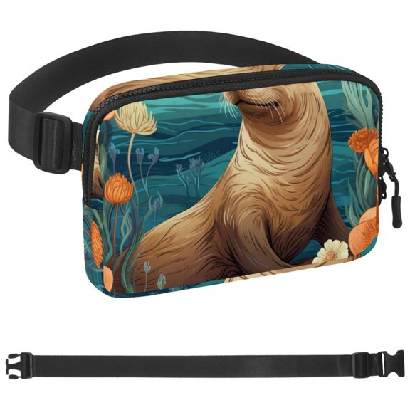 Sea Lion Waist Pack for Running Fanny Pack for Women and Men Crossbody Belt Bag Bum Bag with Adjustable Strap for Sports