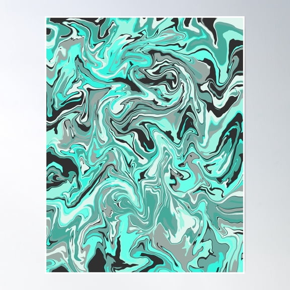 Sea Marble Poster Wall Art, Modern Wall Decor, 12x18 UNFRAMED