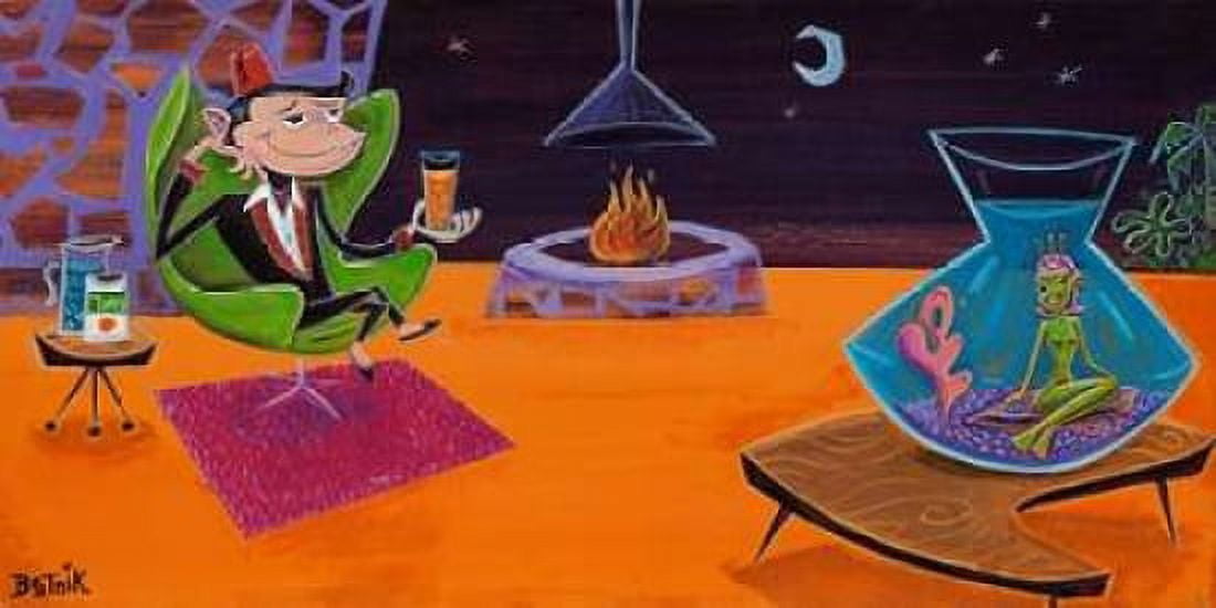 Sea Monkey Canvas Art - Beatnik (Graeme Mckim) (24 x 48)
