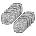 thumbnail image 1 of Sea Monster Chair Seating Cushion Set of 12, Chaotic Design of Many Octopus Arms Tangling with Motifs Curls, Seat Pads for Office with Anti-slip Backing, 16"x16", Charcoal Grey and White, by Ambesonne, 1 of 7