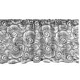 thumbnail image 1 of Sea Monster Window Valance, Chaotic Design of Many Octopus Arms Tangling with Motifs Curls, Curtain Valance for Kitchen Bedroom with Rod Pocket, 54" X 12", Charcoal Grey and White, by Ambesonne, 1 of 3