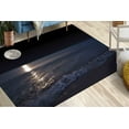 thumbnail image 1 of Sea And Moon View Rugs, Kitchen Rug, Easy to Clean Rugs, Full Moon Rug, Moon Rugs, Bath Rugs, View Rug, Area Rug, Entryway Rug, Black Rug, 2.6'x9.2' - 80x280 cm, 1 of 8