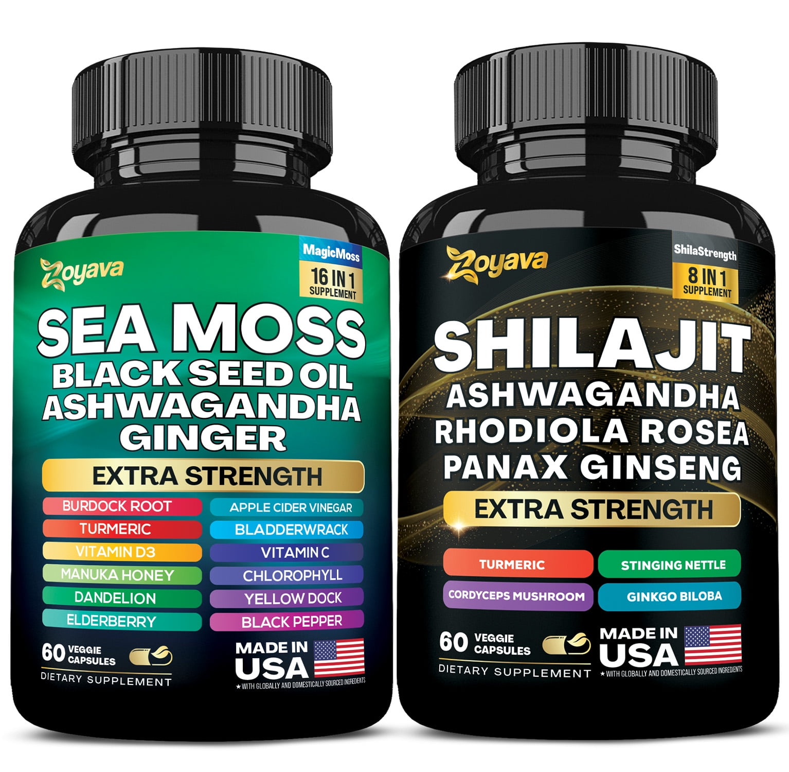 Zoyava Vitality Bundle - Sea Moss, Black Seed Oil