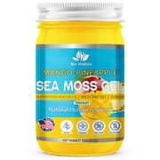 Sea Moss Gel من BioVItalica Mango Pineapple - البحر الأيرلندي Moss Dr Sebi ، طعام نباتي فائق للخلايا البرية البرية في البحر Moss Gel غني بالمعادن والبروتينات والفيتامينات المضادة للأكسدة