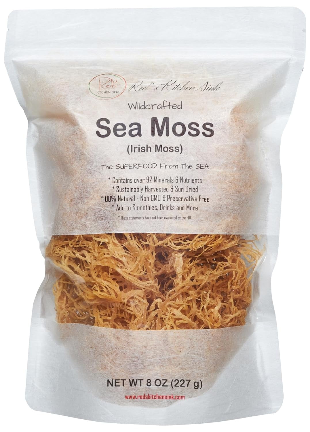 Sea Moss / Irish Moss - Wildcrafted - 100% Natural, Raw / Dried, Makes ...