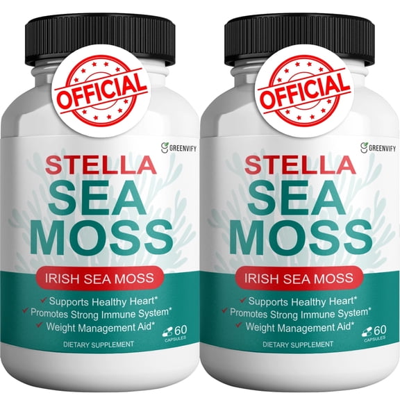 Sea Moss Organic Irish Moss 500mg Organic Bladderwrack 500mg Organic Burdock 400mg BioPerine Black Pepper Extract 5mg with Pullulan Capsules (2)