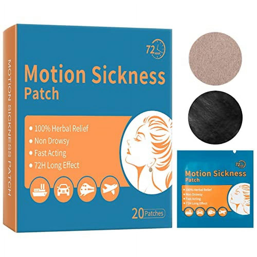 Sea & Motion Sickness Patches Dizziness Vertigo & Nausea Relief Anti Vomiting Bands for