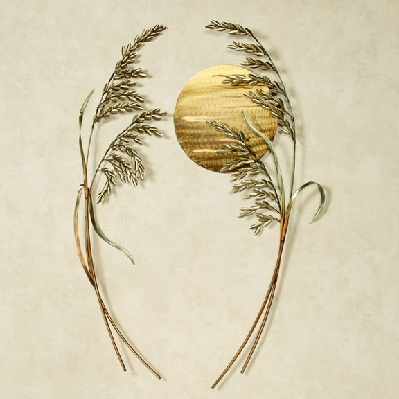 Sea Oats and Sun Indoor Outdoor Metal Wall Sculptures Set of Two