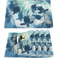 thumbnail image 1 of Sea Ocean Turtles Placemats Set of 4 Rectangle Table Mats Washable Heat-Resistant Place Mat for Kitchen Dining Table Decor Indoor Outdoor, 1 of 6