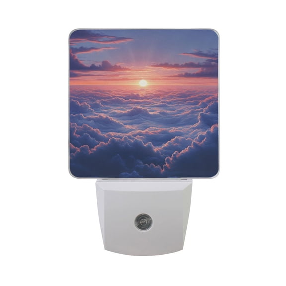 Sea Of Clouds Sunrise LED Night Light with Smart Sensor Plug Into Wall Dusk to Dawn 2 packs