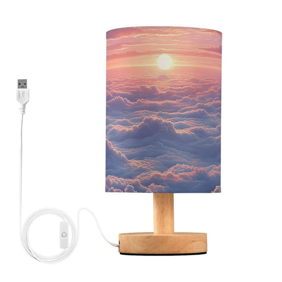 Sea Of Clouds Sunrise Table Lamp with USB Port LED Warm Light Lamp Night Light Home Decor