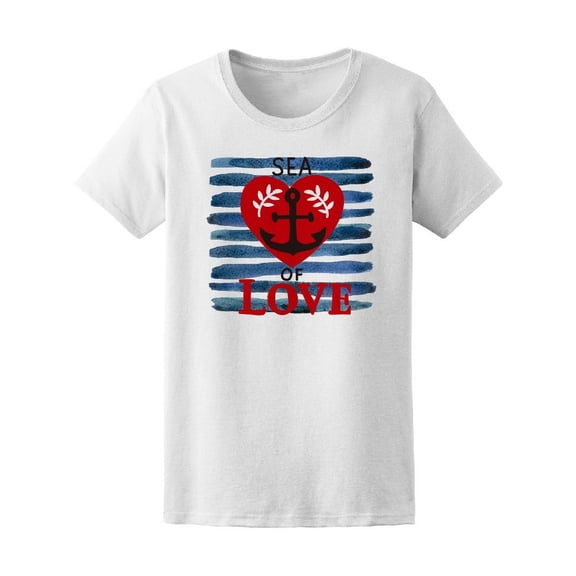 Sea Of Love Nautical Watercolor T-Shirt Women -Image by Shutterstock, Female x-Large