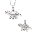 thumbnail image 1 of Sea Otter Pendant 16" Necklace Set Love Pearl Kit, Unisex Teens and Adults, Silver Color, 1 of 7