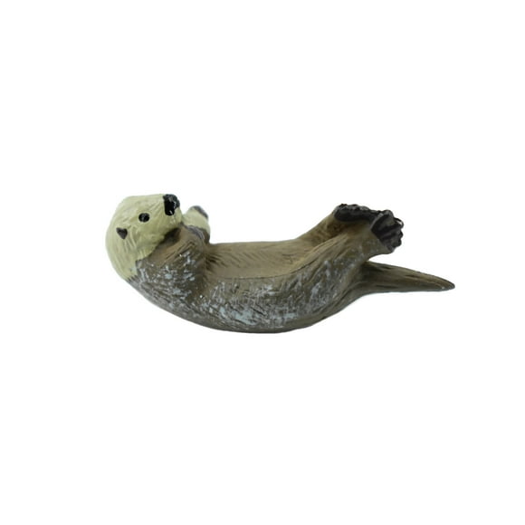 Sea Otter, Rubber Animal, Realistic Toy Figure, Model, Replica, Kids, Educational, Gift, 1 3/4" CH407 BB108