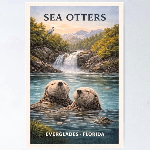 Sea Otters Poster , Poster Print Only