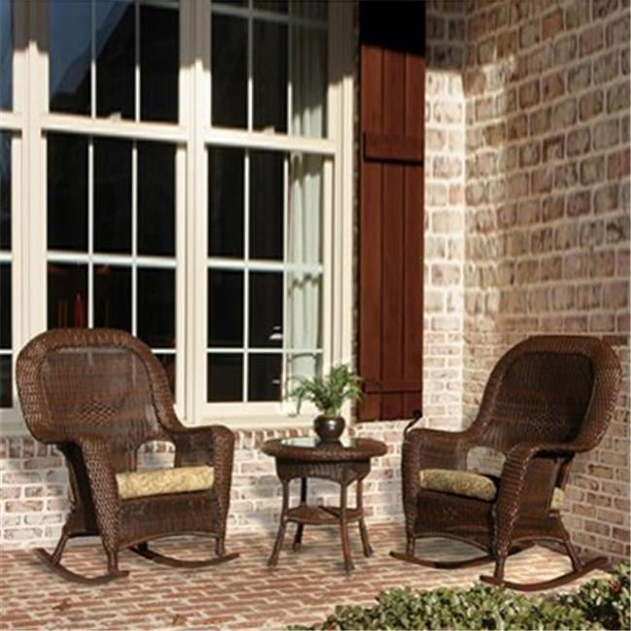 Sea Pines Rocker and Table Set - Java - 2 Rockers with Side Table ...