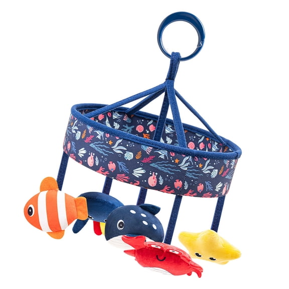 Sea Plush Bedside Mobile For Babies Sturdy Crib Mounting Bracket And Calming Lullabies Nursery Decors